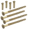 M4 x 60mm Door Handle Screws BRASS with Bolt Connecting
