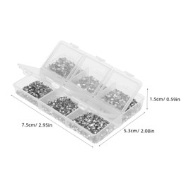 BIUDECO Nail Art Rhinestones for Face Nails 7200 Pieces Flatback Gems Assorted Sizes Craft Decorate Your