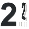 Black Brushed Modern House Number -4 Inch 102mm Height, Made