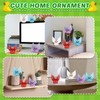 4pcs Angel Rubber Duck Car Decor with Glitter Wings (Purple/Blue/Red/White)