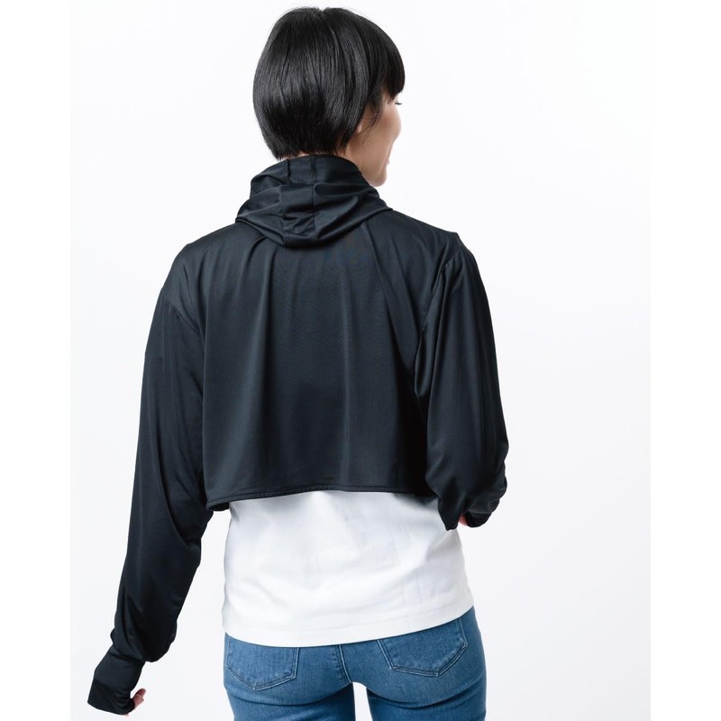 Kajimeiku UPF 50+ Bolero Rash Guard, Black