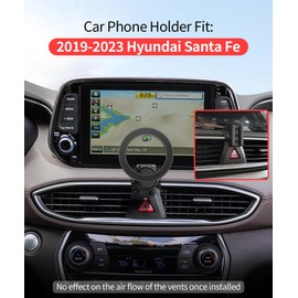 MaserWeller Car Phone Holder for Hyundai Santa Fe 2019 2020 2021 2022 2023 Accessories, 360° Rotation Phone Mount Compatible with MagSafe, Cell Phone Holder Does Not Affect Air Vent