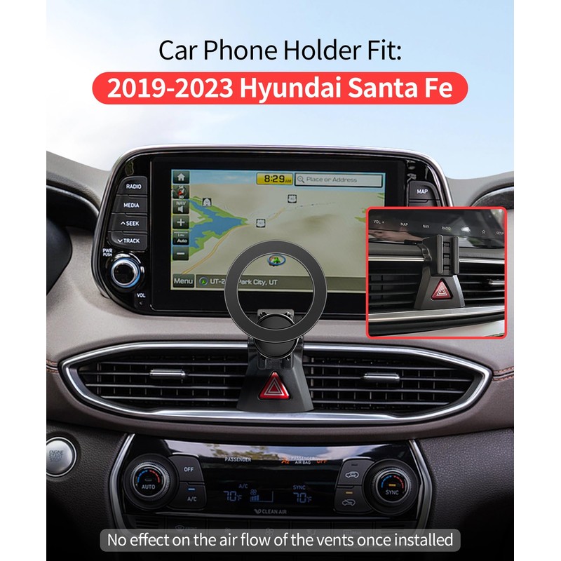 Car Phone Holder for Hyundai Santa Fe 2019 2020 2021
