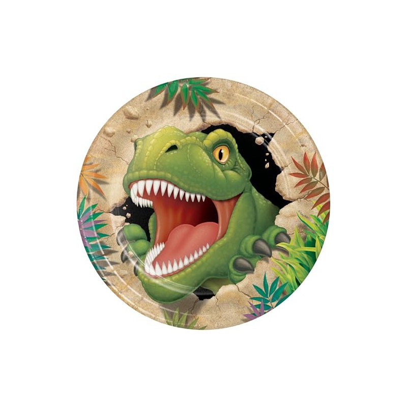Trendware Dinosaur Paper Plates, 24 Count