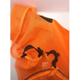 UniFirst 5 Large Capacity Commercial Heavy Duty Mesh Laundry Bags 40 x 30" Bright Orange