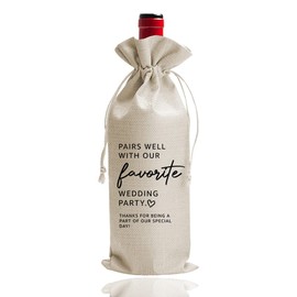 Wedding Party Gift, Wedding Party Thank you, Bridal Party gifts, Wedding Event Wine Bag, Gift for her, Pairs well with Bridesmaid Duties, Gift Day of Wedding, Personalized Gift Ideas (DL049)