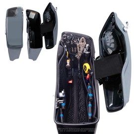 Futureshop Harley Saddlebag Liners Organizer 2 In 1 For 14-22 OEM Standard Saddlebags Lining CVO Tapered Saddlebags Glide Saddle Bag Liners Stretched Saddlebag Liners Bag Inserts, Black, One Size