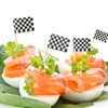 Pangda 100 Pack Checkered Racing Flag Toothpicks Cupcake Picks Toothpick