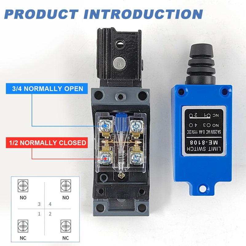 4 Pieces Limit Switch, Adjustable Roller Arm, Adjustable Limit Switch