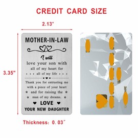 Gezxin Mother In Law Valentines Day Card - Gifts for Future Mother In Law Birthday Wedding Day Thanksgiving Card