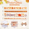 4 PCS Fall Thanksgiving Ribbons Pumpkin Leaves Printed Grosgrain Ribbons