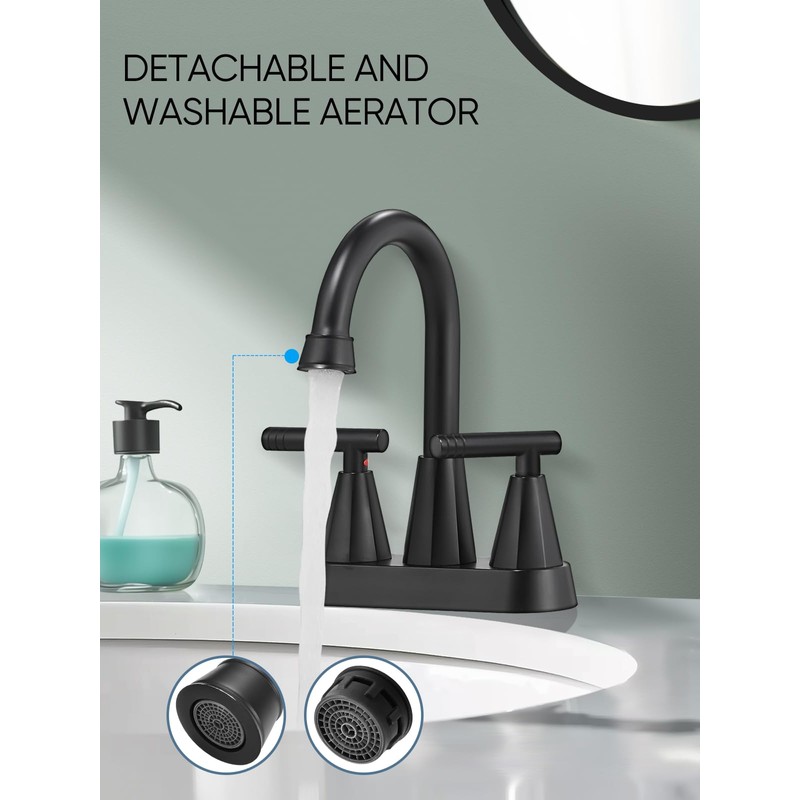 Cobbe Bathroom Faucets for Sink 3 Hole, 4 Inch with