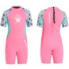 Kids Wetsuit Shorty Suits Girls 2.5mm Neoprene Swimsuit UV Protection