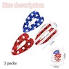 Patriotic Hair Snap Clips for Girls American Flag Hair Barrettes