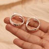 LeCalla 925 Sterling Silver Chunky Hoop Earrings for Women |