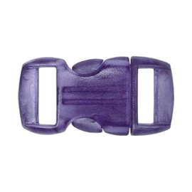 Paracord Planet 3/8 Inch Contoured Side Release Buckles - Choose from 5, 10, 20 Packs - 30+ Colors (Clear Purple, 5 Pack)