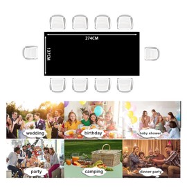 yayafunfun 2Pcs Plastic Pink Table Cloths Party, 137x274cm Pink Party Supplies Decorations Large Rectangular Plastic Table Cloth Table Cover for Picnic,Dining,Baby Shower,Girls Birthday Tablecloths