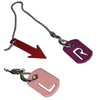 Radiography Pink/Fuchsia Tablet and FB Markers with Chain for Radiographers