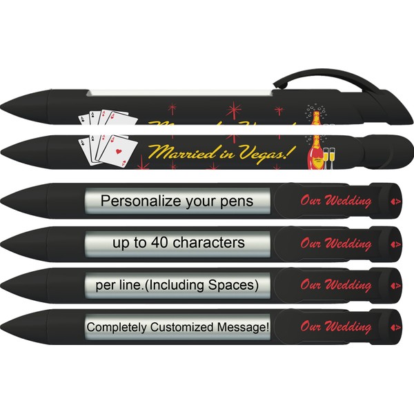 Greeting Pen Personalized Pens-Vegas Wedding Invitation/Favor Rotating Message Pen -