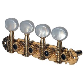 GEWA Mechanik Mandoline, Mandola und Bouzouki, Vergoldet, marmorierte Acrylknöpfe