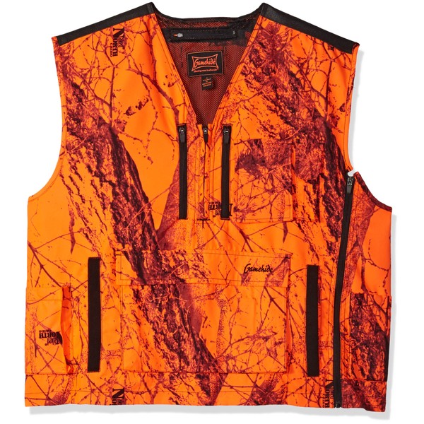 Mountain Pass Extreme Big Game Blaze Vest (Orange Camo, Large)