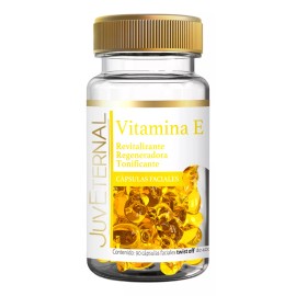 JUVETERNAL Cápsulas Faciales de Vitamina E 90 cápsulas Twist-Off Antioxidante, Hidratante y Revitalizante