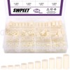 Swpeet 150Pcs Nylon Round Spacer Standoff Screw Nut Assortment Kit,