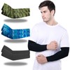 Crossover Summer Outdoor Riding UV Protection Arm Sleeves for Unisex Sports, Fishing, and Hiking Sweat-Wicking Navy Blue Python Pattern 10ea