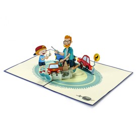 ETA 3D Grill BBQ Pop Up Card, Card for Him, Friends, Boyfriend, Father, Son, Father's Day H06 (O07)