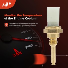A-Premium Engine Coolant Temperature Sensor [2 Pins] Compatible with Ford & Lincoln, fits F-150, F-250 F-350 Super Duty, Explorer, Escape, Fusion, Edge, Transit-150, Mustang, Taurus & More