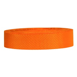 Strapworks Lightweight Polypropylene Webbing - Poly Strapping for Outdoor DIY Gear Repair, Pet Collars, Crafts - 1 Inch x 50 Yards - Orange