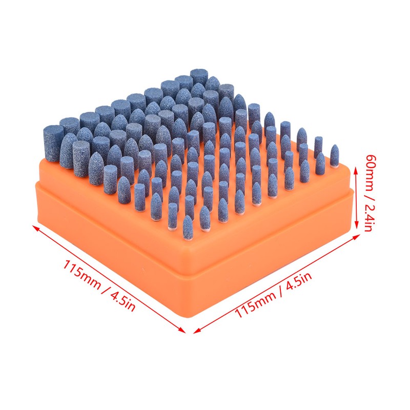100Pcs Polishing Stone Head Grinding Wheel Burr Bit for Grinder