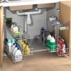 STORKING 2 Pack Under Sink Organizer 9" W X18 D,