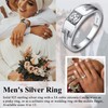 Suplight Sterling Silver Rings for Men Cubic Zirconia CZ Engagement