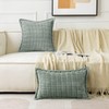 MIULEE Greyish Green Corduroy Decorative Throw Pillow Covers Pack of