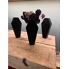 Decorative Black Coffin Shaped Flower Vase, 9 x 4 inches