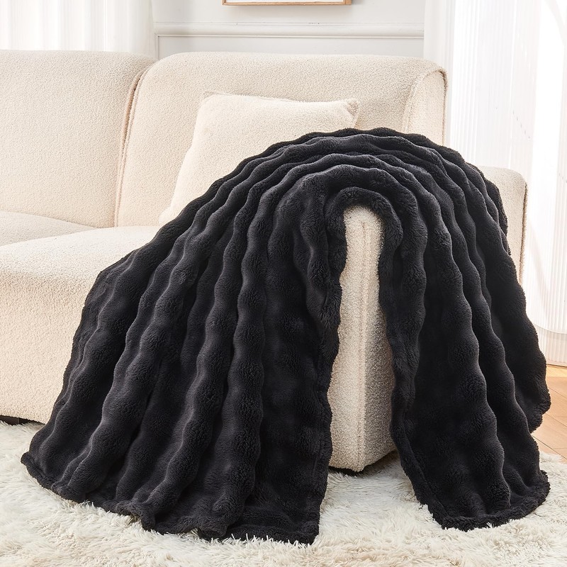 Wajade Cuddly Blanket Fluffy Fleece Blanket Winter Warm Plush Blanket