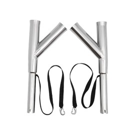 Stainless Steel Outrigger Rod Holder, 2PCS Boat Fishing Rod Holders with Safety Strap for Boat Marine Yacht
