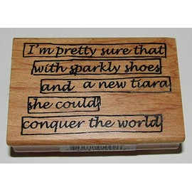 Shoes and Tiara Wood Mounted Rubber Stamp (DYW50926)