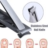 Silver Stainless Steel Nail Clippers Folding Practical Multifunctional Household Scissors