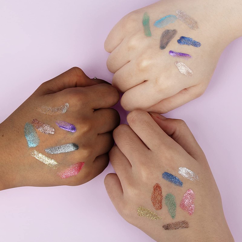 Anglicolor Eyeshadow,Liquid Glitter Eyeshadow,Highly Pigmented Glitter Gel Diamond Eyeshadow, Liquid
