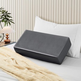 P Pothuiny Grey Pillowcase for Cube Pillow, Cube Pillow Case Cover Smooth Satin Pillowcase with Hidden Zipper, 24"x12"x5.5" (ONLY Pillowcase)