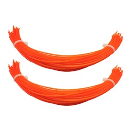 dcvbny Worx WG430 WA0050 Replacement Trimmer Line Flex-A-Line Compatible with Worx 13.8" Electric Leaf Mulcher, Line Size 350mm Length /2.4mm Diameter (100- Pack Orange)