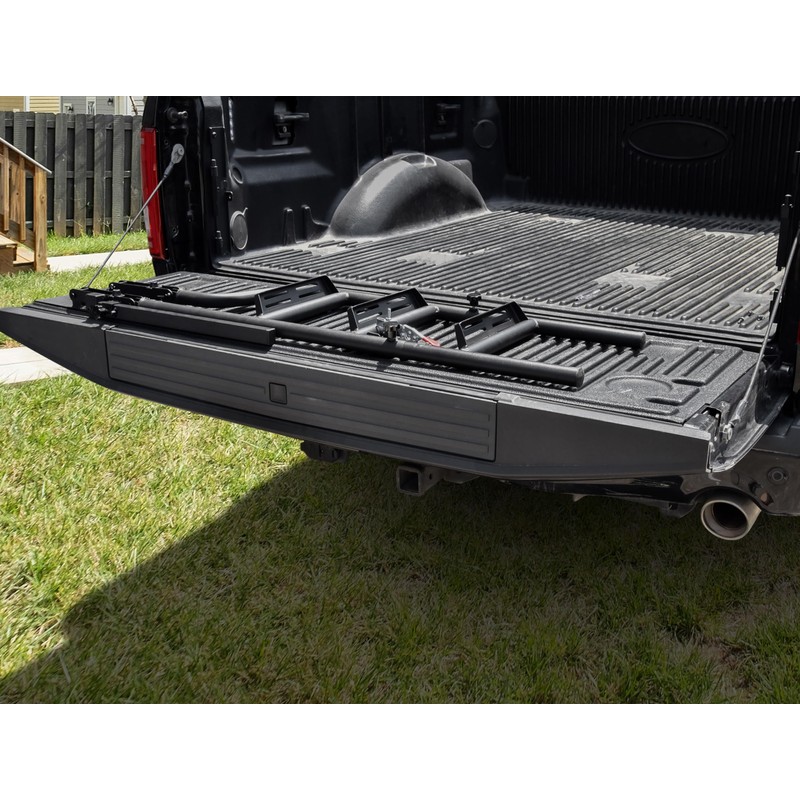 KEWISAUTO 42" Foldable Pickup Truck Tailgate Ladder with Grab Handle,