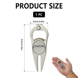 Vidsmow Golf Unisex Double Prong Divot Tool with Removable Marker, Ergonomic Tool for Maintaining Pitch Marks on the Golf Course, Triple Track Technology, Ideal for Golfers