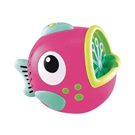Early Learning Centre - Flora the Fish Bubble Machine - Indoor & Outdoor Pink Automatic Bubble Blower with Green Swirling Fan (H 16cm) for Children Ages 3 to 6 Years