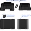 Simple Houseware Expandable Kitchen Drawer Flatware Organizer, Black – Adjustable