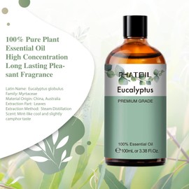 Phatoil Aroma Oil, Eucalyptus Essential Oil, 3.4 fl oz (100 ml), Aroma Oil, Essential Oil, Gift