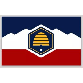 2 Inch State of Utah Flag Vinyl Sticker