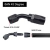 TunePro 6AN Hose End Fitting 45 Degree Swivel for CPE